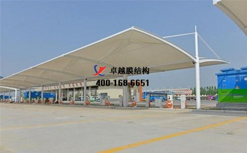 ?？h膜結構充電站樁停車棚/雨棚【?？h漢生食品有限責任公司等】工程設計施工案例